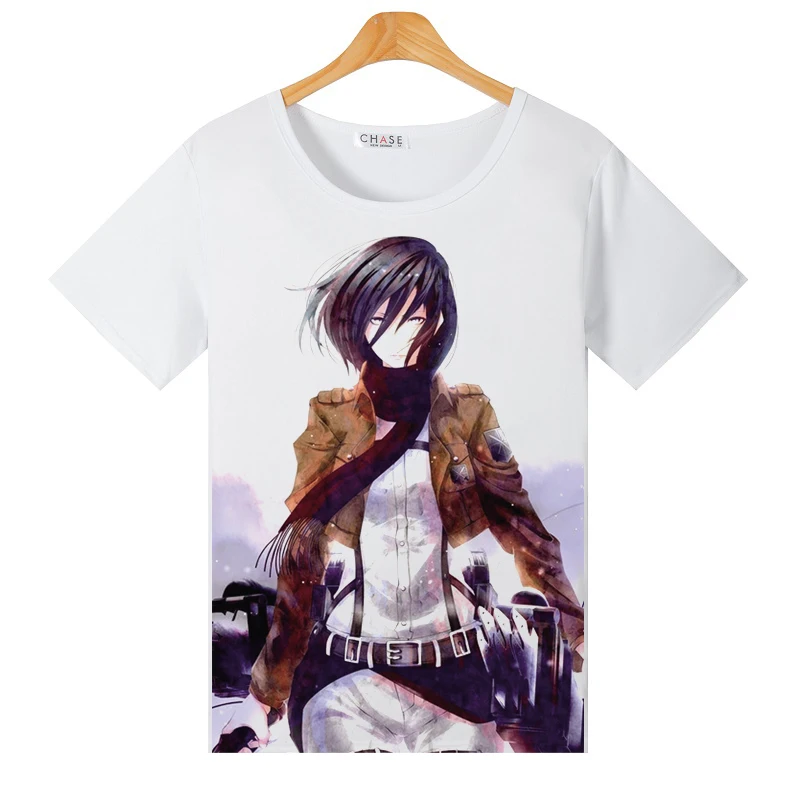 Visoko-Q Unisex Anime Cos Napad na Titan T-Shirt Er Mikasa Ackerman Bombaž Priložnostne T-Shirt Tee T Majica