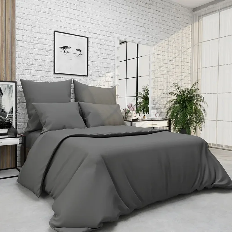 Posteljnina saten Modena elegantno temno siva, KPB za spalnico, perilo delicatex