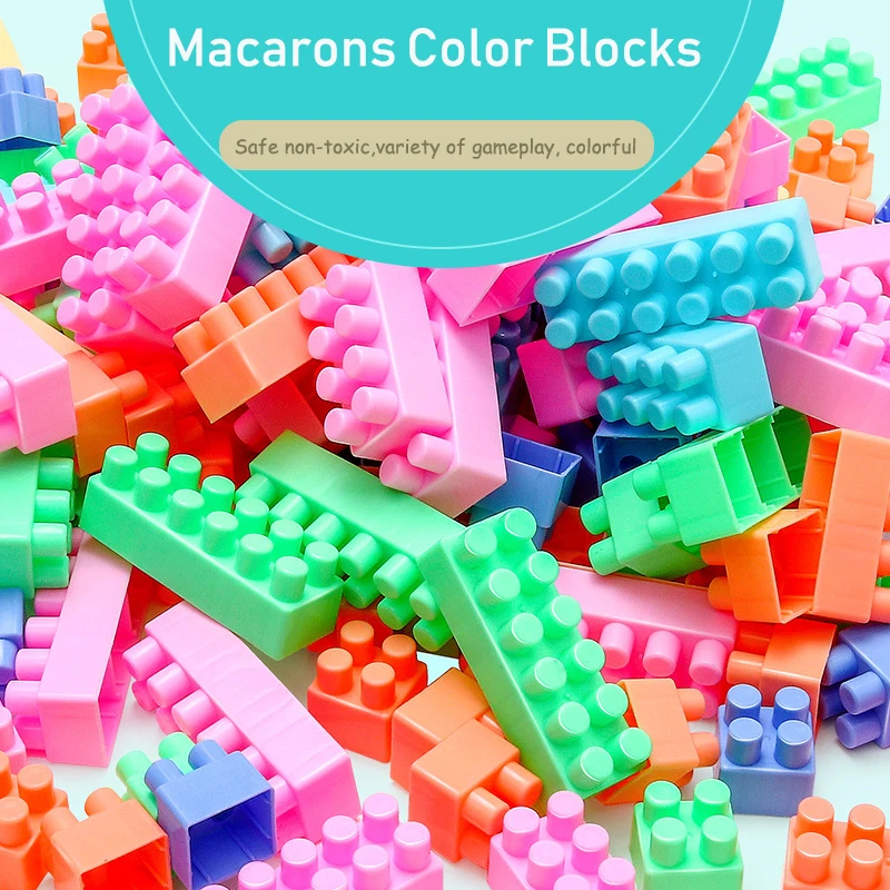 300Pcs Otrok DIY Gradbeništvo Velik Blok Igrače/ Otroci Otroške Ustvarjalne Macaroon Barvi Blokov Izobraževalne Igrače za Darilo