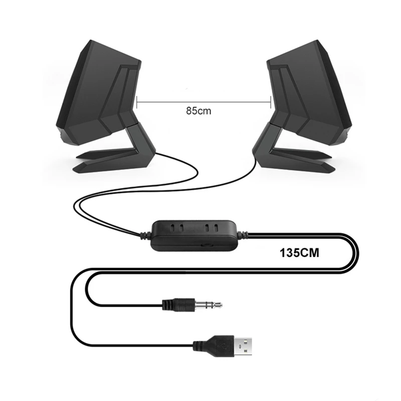 Gaming Led-lučka Mini Prenosni USB Zmogljivi Zvočniki Bass 2.0 Za Prenosni Računalnik PC 3.5 mm Audio Zvočnik za mobilne telefone