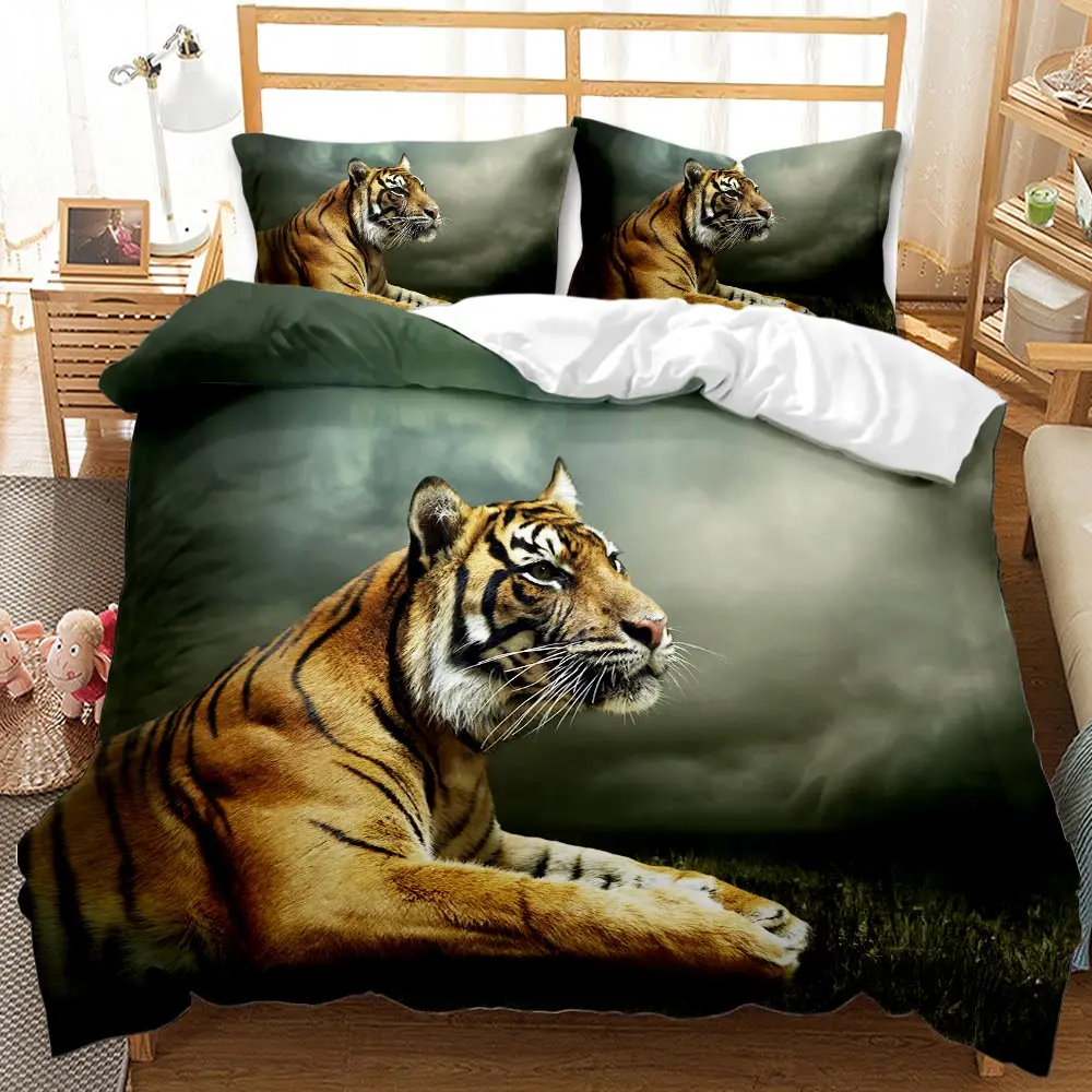 Lepota in moč tiger twin kraljica kralj otroške posteljnine komplet luksuzni polni velikosti, nastavi roza postelji, odejo nastavite rjuhe kritje spalnica