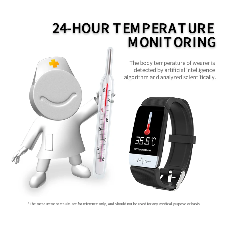 2020 Nova Pametna Zapestnica EKG+PPG Telesne Temperature Fitnes Tracker Krvni Tlak Nepremočljiva Šport Smart Band Šport Moški Ženske Band