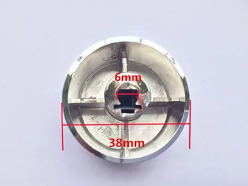 5PCS visoke kakovosti Rotacijski vklop plinski štedilnik deli plinske peči gumb cinkove zlitine okrogli gumb s krom prevleka za plinski štedilnik