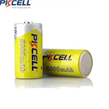 4Pcs PKCELL nimh polnilne baterije 1,2 v C Velikost 5000mAh Polnilne Baterije NIMH Kemije za digitalne fotoaparate, predvajalnik CD-jev