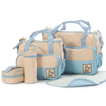 Torba ženske 2020 torbice za ženske 5PcsWaterproof Velike Zmogljivosti Baby Plenic Vrečko Porodniškega Rame Torbico, torbe za ženske do leta 2020