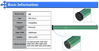 2X Združljiv OPC Drum Zamenjava za Samsung ML1630 ML1660 ML-1630 1631 1661 1665 1670 1675 SCX 3200 3205 3210 Tiskalnik 4500