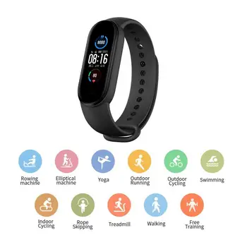 Vroče Prodaje Xiaomi Mi Pasu 5 Barvni AMOLED Zaslon Miband 5 Srčni utrip Fitnes Tracker Bluetooth 5.0 Šport Nepremočljiva Smart band