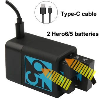 Dvojni Polnilnik batterie za gopro hero 5 črni baterija za GoPro Hero 6 8 hero7 hero6 hero5 baterija za GoPro baterije 7