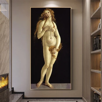 Portret Venus s Sandro Botticelli Platna Slike Na Steni Umetnosti Plakatov In Fotografij Seksi Gola v slikah, Za dnevno Sobo