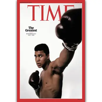 Plakat Muhammad Ali Revije Time Velik Boks Boksar Naslovnica Tiskanje Slik Spalnica Dekorativne Platno Slikarstvo Doma Dekor
