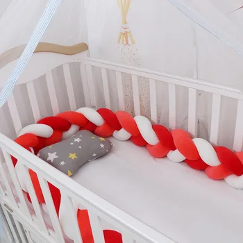 Dolžine 3 m nordijska otroška soba Vozel Pletenic Blazino otroška soba dekor otroška posteljica odbijača kit de berço Soba Dekor