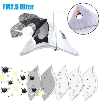 3 Velikost Black Kolesarjenje Masko z Ventilom PM 2.5 Filter za Večkratno uporabo Stroj Masko oglje Dihanje Kolo Usta Kape masko