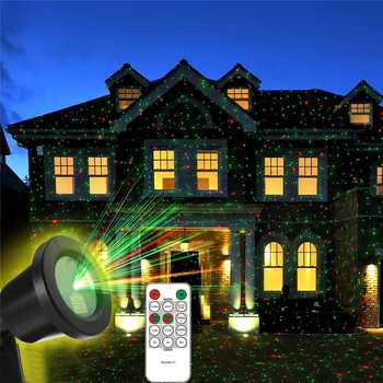 Thrisdar Rdeče In Zeleno Vrt Laserski Projektor Svetlobo Na Prostem Krajine Božična Zvezda Laserski Projektor Lučka Z Daljinskim Upravljalnikom