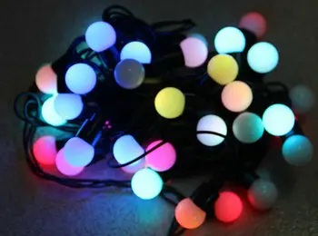 6M 40LED Motnega Žogo pravljice niz luči EU220V povezljivost rep plug Božič poroko Xmas party vrt-Barva autochanging