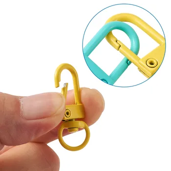34pcs Pisane Zlitine Vrtljivi Snap Zaponko Kljuke za Nakit, izdelava DIY Zapestnica Keychain Pribor 33.5x13x5mm, Luknjo: 6x9.5 mm