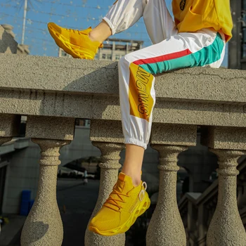 Nove Unisex Moških Ulične Zavezat Hip Hop Street Moški Čevlji Za Modo Mrežnimi Dihanje Lahki Pohodni Moški Čevlji Velika Velikost 46