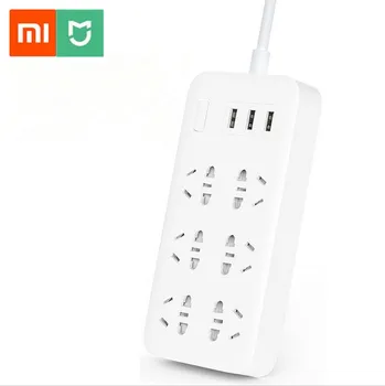 Original Xiaomi Mijia Mi Moč Trakovi 2A Hitro Polnjenje 3 USB Podaljšek Vtičnice Priključite 6 Standardne Vtičnice