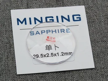 Vroče! Brezplačna Dostava 1pc 1,2 mm Enotni Dome Konveksna Pravi Sapphire Kristalno od velikosti 40 mm, da 42mm