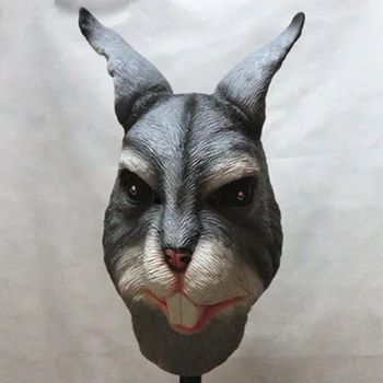 Vroče Prodajo Halloween Živali Stranka, Cosplay Grozljivo Srčkan Beli Kostum Zajec Masko