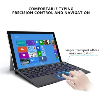 Ultra Slim Tipkovnici Za Microsoft Surface Odprite Tipkovnico Bluetooth W sledilno ploščico 7-Barvni LED Backlit Prenosni za Površinsko Pojdi 10 inch