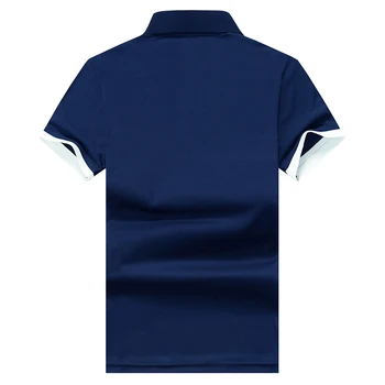 Majica polo moški poletje Nova barva moških kratek rokav polo majica mens priložnostne sintetičnih vlaken vezenje Poslovnih mens vrh 633