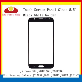 10Pcs/veliko Zaslon na Dotik Za Samsung Galaxy J7 NEO J701 J701F J701M J701MT na Dotik, Sprednji Zunanji Objektiv J7 Jedro SM-J701F LCD Steklo