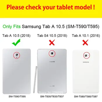 Ohišje Za Samsung Galaxy Tab A A2 2018 10.5 T590 T595 T597 SM-T590 SM-T595 Smart Cover Funda Moda Mačka Tiskanja Flip Stojijo Lupine