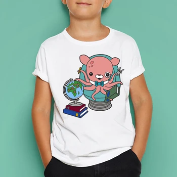 Fantje/Dekleta Octonauts Print Majica s kratkimi rokavi Otroci Super Priložnostne Kratek Rokav Vrhovi Otrok je Smešno, T-Shirt Malo Dekliška Oblačila