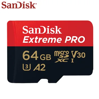 Original Sandisk Extreme Pro Micro SD Kartice do 170MB/s A2 V30 U3 C10 64GB 128GB microSDXC TF Kartice Pomnilniška Kartica Z SD Adapterjem