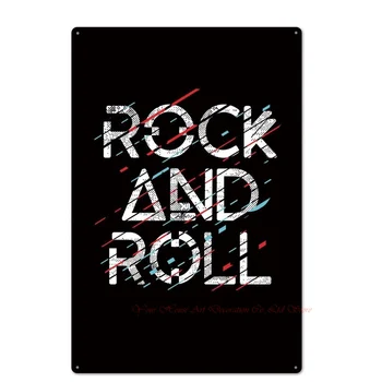 Rock in Roll Tin Prijavite Glasbeni Kovinski Plakat Ljubitelje Star Stenski Dekor Klub Tiki Dekorativne Umetnosti Železo Pločevina
