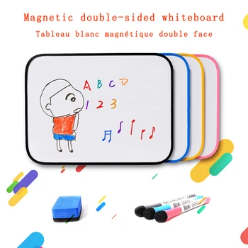 Magnetni Izbrisljivi Dvojni Stranski Tabla Suho Brisanje Odbor Sporočilo Memo Pisanje za Otroke White Board Domači Pisarni Šolske potrebščine