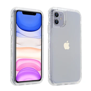 Mehko Pregleden Odbijača Primeru za iPhone 12 11 Pro X XS XR Max 7 8 Plus SE 2020 Candy Barve Shockproof Polno Protecton Mehko Pokrov