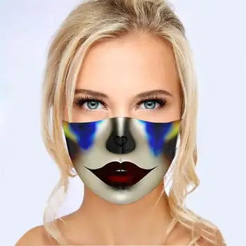 4PCS Mascarilla Halloween Masko Moški Ženske Usta Maske Za Anti-Obraz Krpo Masko Stroj Držalo Masko Usta Kape za večkratno uporabo
