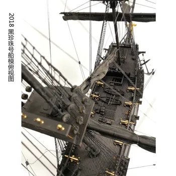 2018 DIY 1/35 Pirati s Karibov Black Pearl, Št. Lesene Ladje, Jadranje Model Komplet Ročno Sestavljeni Obrti