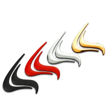 Temno Rdeče Požara, Plamen Chrome Kovinski Cink Avto Styling Emblem Značko 3D Nalepke Kul Dekor Decal za Mitsubishi Lancer Doma Virage EVO