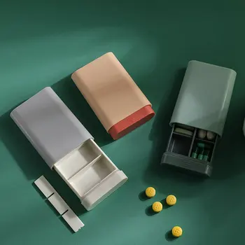 6 Omrežij 2020 Nov Prenosni Pill Box Mini Shranjevanje Drog Primeru Razpršilnik Plastičnih Tedensko Zdravila Kompleti Organizator