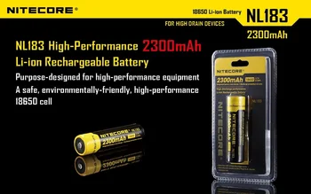 Brezplačna Dostava 1PC Nitecore 18650 NL183 2300mAH 3,7 v Zaščitenih PCB Li-ionska Litij Baterija za ponovno Polnjenje