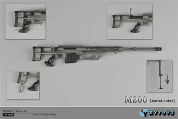 Na prodajo 1/6 Obsega M200 Ostrostrelec Puška Model ZY15-11 Črni Železa Barve, Brez Zunanje Polje Primerni za 12