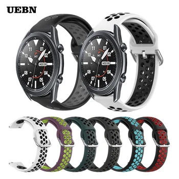 UEBN Šport Silikonski Dihanje Trak Za Samsung Galaxy Watch 3 41 45 mm Zapestja za S3 Meje Zamenjava Watchbands