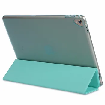 Za Apple iPad Pro 9.7 palčni / iPad Zraka 2 Smart Cover Primeru s Prosojno Motnega, Hard Back & Magnetni Trojno Zložljivi Pokrov