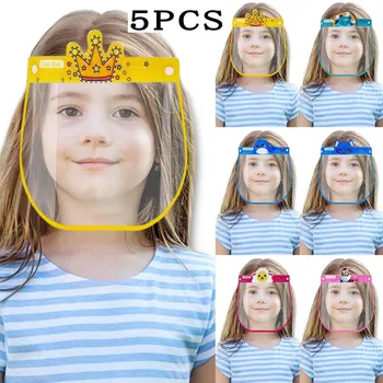 23Color Izbira 5 KOS Otroci Otrok Masko Risanka Tiskanje PET Visilbe Plastičnih Obraz Ščit