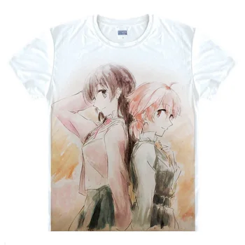 Bloom V Boste Sčasoma Natisnjeni T-shirt Nanami Touko Koito Yuu Cosplay Vrhovi Anime Tees Moda Mens Smešno Tshirts T Srajce