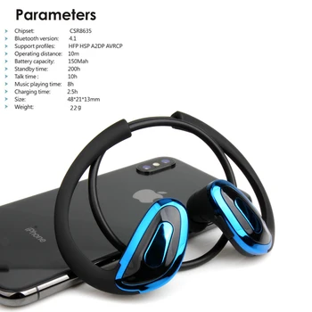 DAONO R8 Bluetooth Slušalke za Tek Brezžični Čepkov za Vadbo in Fitnes Vadbo Sweatproof Stereo Slušalke Športne Slušalke