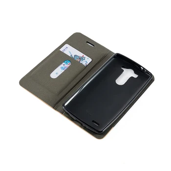 Knjiga velja Za LG S3 Mini Flip Primeru Telefon Usnjene Denarnice Primeru Za LG G3 Premagal G3S D722 D725 D728 D724 Poslovnih Primeru Silikonski Pokrov