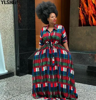 Mreža Tiskanja Afriške Obleke za Ženske Haljo Afriki Plus Velikost Oblačila Afriške Obleko Dashiki Letnik Zimski Hipi Obleke, Ženske