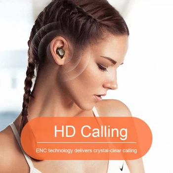 QCY T1C MOČ TWS Bluetooth V5.0 Športne Brezžične Slušalke 3D Stereo slušalke Mini v Uho Dvojni Mikrofon S Polnjenjem polje