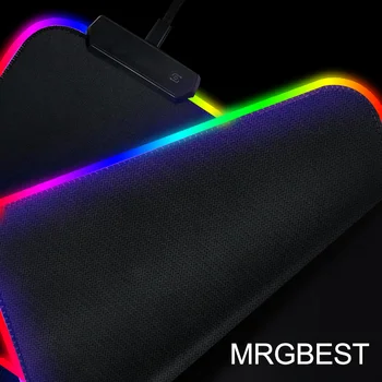 MRG League of Legends Velike Zaklepanje Rob RGB LED Mouse Pad nedrsečo Gumo Laptop 25X35/30 X 80 / 40X90CM ZA Igro Igralec Mat