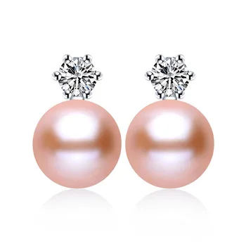 2020 Nove Klasične Princesa Uhani realno sladkovodnih biserne uhane za ženske bela/roza/vijolično, vroče Prodaje 925 srebrni nakit