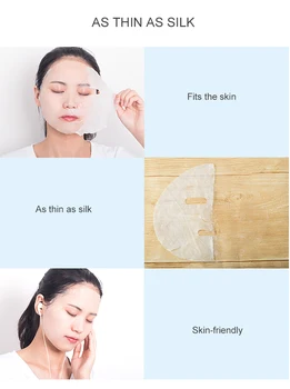 Stiskanje Masko za Obraz Maska za Enkratno uporabo Bombaž Papir DIY Maske za Obraz za Nego Kože Vlažilne Stisnjenih Zob Maske