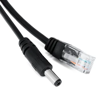 Nov Prihod 1pc Aktivno PoE Delilnik Moči Avdio Kabel Over Ethernet 48V, da 12V Združljiva IEEE802.3af 15.4 W